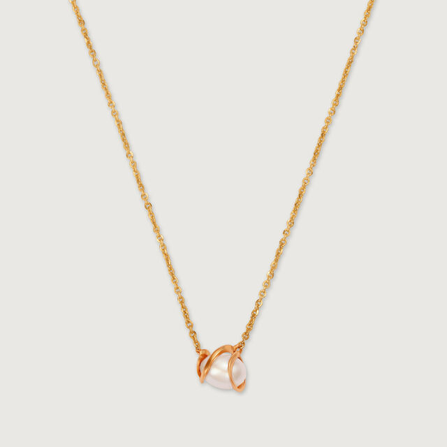 Graceful Allure 18 Kt Gold & Pearl Necklace 3