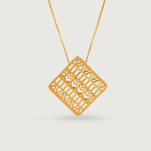 Warli Tales 22KT Gold Pendant 3