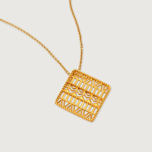Warli Tales 22KT Gold Pendant 4