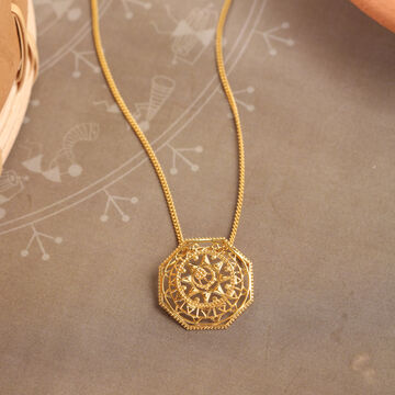 Warli Symmetry 22KT Gold Pendant