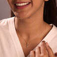 Lively Twist 18KT Diamond & Pearl Pendant 2
