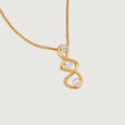 Lively Twist 18KT Diamond & Pearl Pendant 4