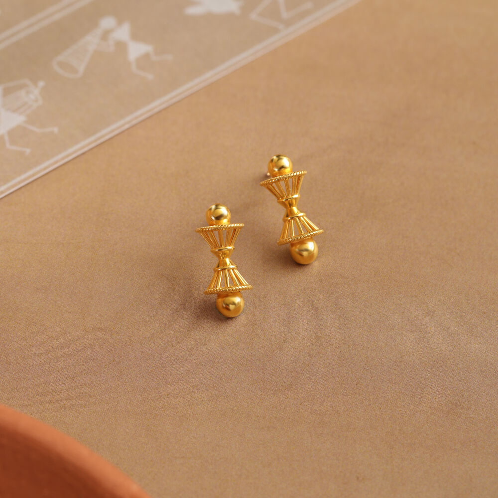 Small earrings gold with price discount