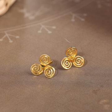 Serpentine Spells 22KT Gold Stud Earrings
