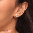 Whispering Wind 18 Kt Gold & Diamond Stud Earrings 2