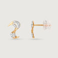 Golden Surf 18 KTGold & Diamond Stud Earrings 4