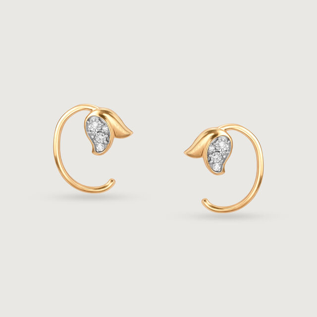 Chic Tulip 18 KTGold & Diamond Stud Earrings 3