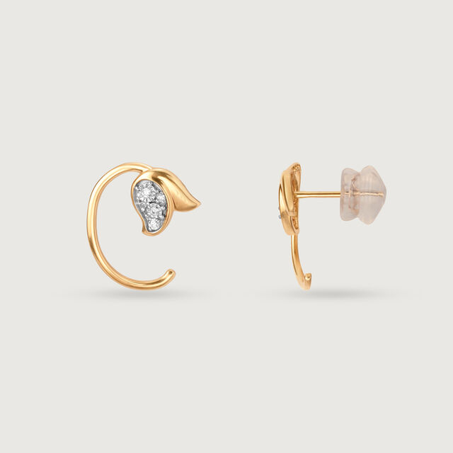 Chic Tulip 18 KTGold & Diamond Stud Earrings 4