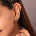 Floral Swirls 18 KTGold & Diamond Stud Earrings 2