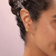 Petal Radiance 18 Kt Gold & Diamond Stud Earrings 2