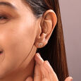 Swirl Elegance 18 KTGold & Diamond Stud Earrings 2