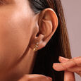 Lively Twist 18KT Diamond & Pearl Stud Earrings 2
