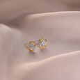 Willow Whispers 18 KTGold & Diamond Stud Earrings 