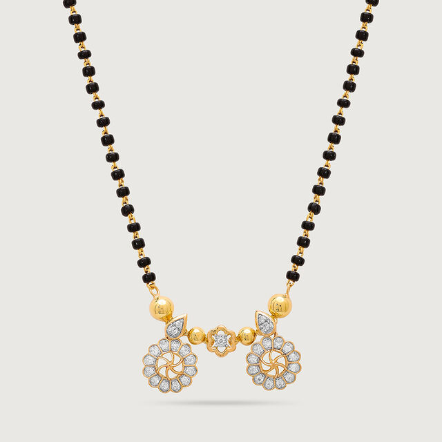 Floral Delight 18 Kt Gold and Diamond Vati Mangalsutra 4
