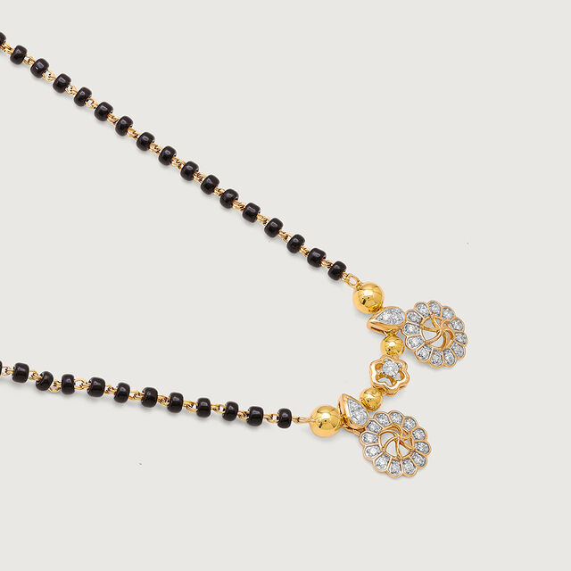 Floral Delight 18 Kt Gold and Diamond Vati Mangalsutra 5