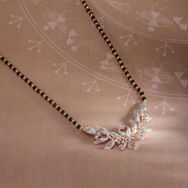 Enchanted Leaves 18 Kt Gold and Diamond Mangalsutra 