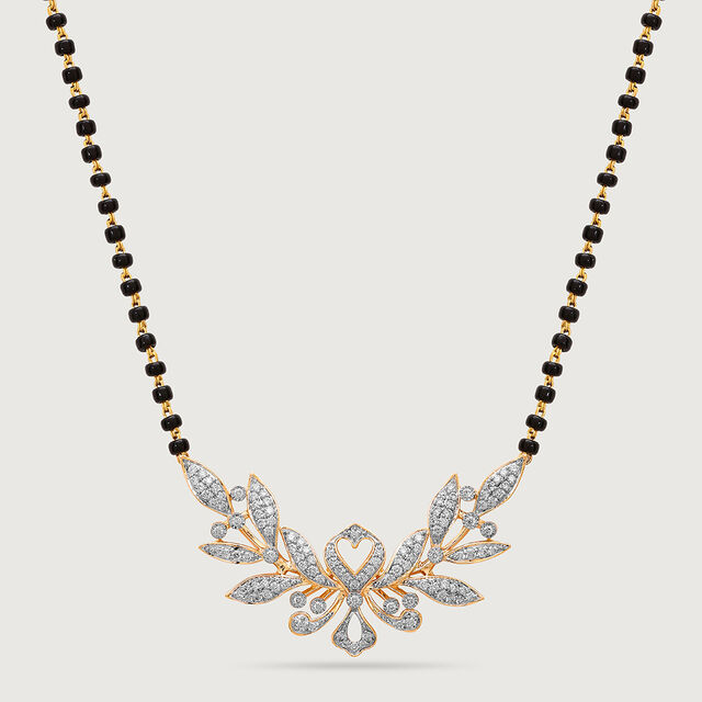 Enchanted Leaves 18 Kt Gold and Diamond Mangalsutra 4