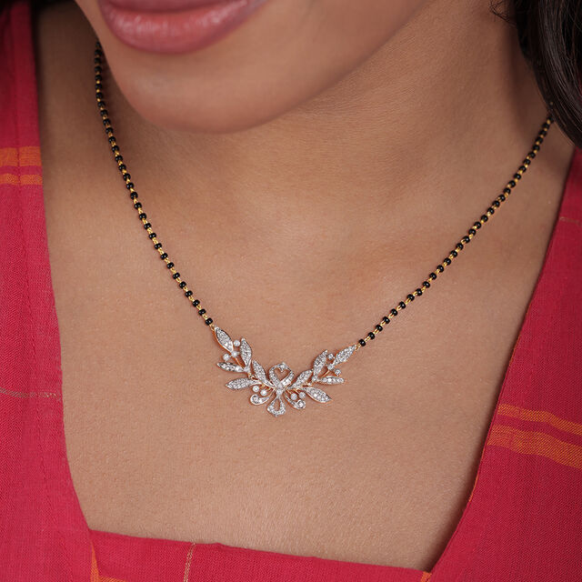 Enchanted Leaves 18 Kt Gold and Diamond Mangalsutra 2