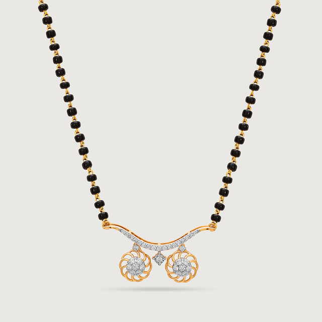 Floral Symphony 18 KT Gold and Diamond Vati Mangalsutra 4