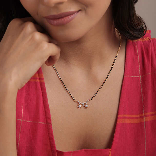 Floral Symphony 18 KT Gold and Diamond Vati Mangalsutra 2