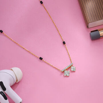 Serene Charm 18 Kt Gold and Diamond Mangalsutra