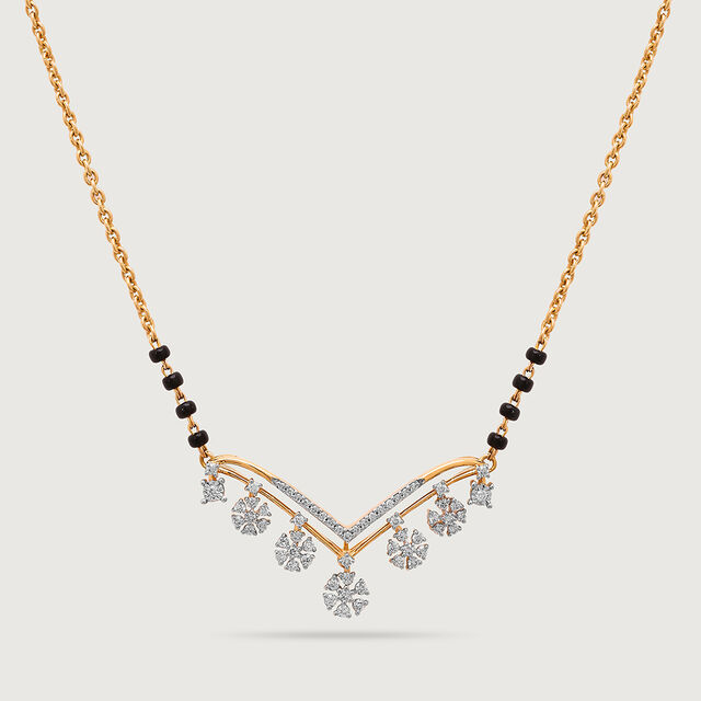 Blossom Beauty 18 Kt Gold and Diamond Mangalsutra 4