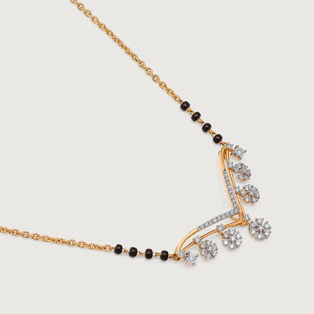 Blossom Beauty 18 Kt Gold and Diamond Mangalsutra 5