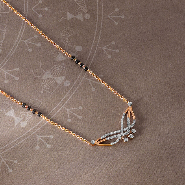 Flight of Elegance 18 Kt Gold and Diamond Mangalsutra 