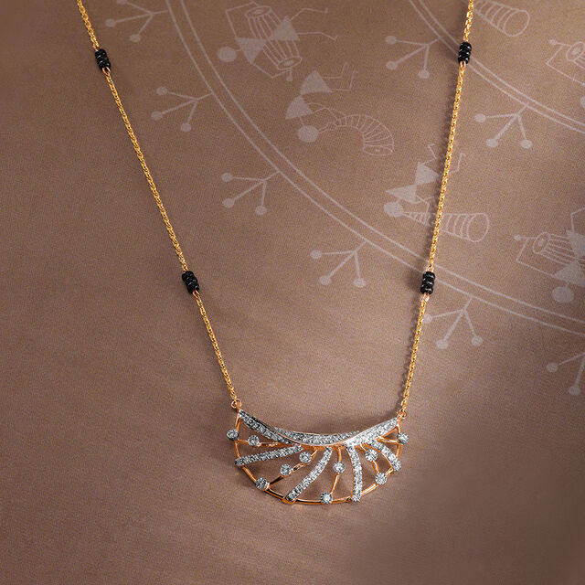 Glowing Eternity 18 Kt Gold and Diamond Mangalsutra 