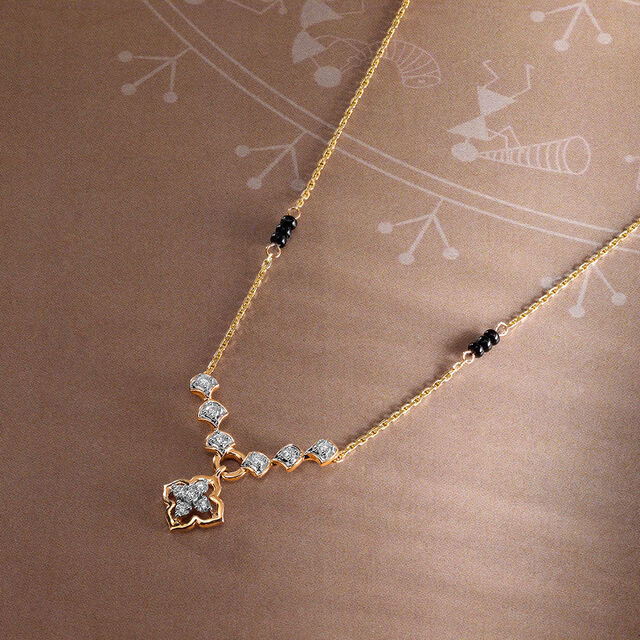 Clover Mosaic 18 Kt Gold and Diamond Mangalsutra 