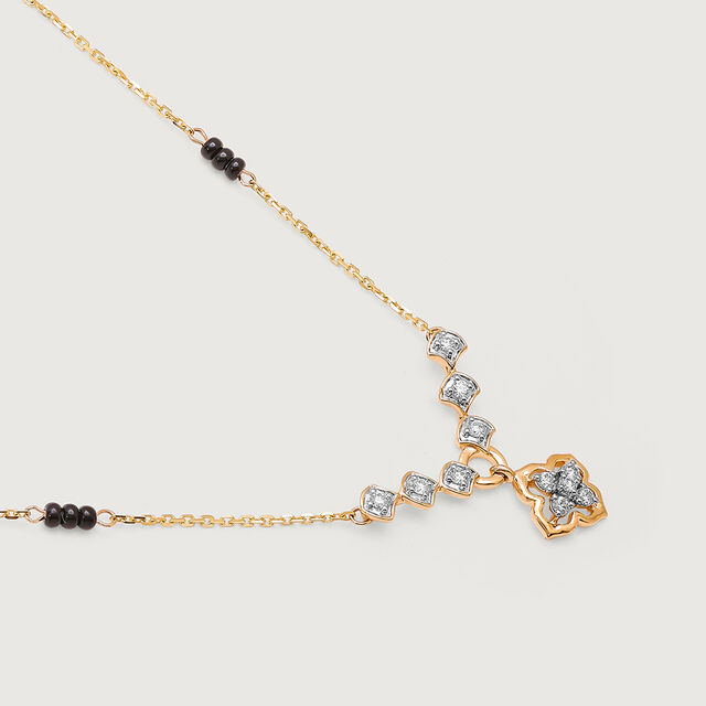 Clover Mosaic 18 Kt Gold and Diamond Mangalsutra 5