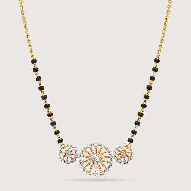 Sparkling Swirls 18 KT Gold and Diamond Mangalsutra 4