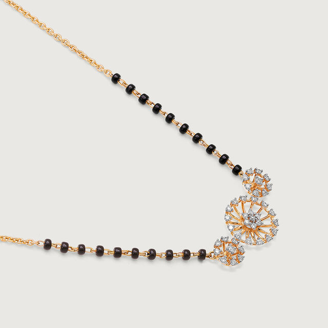 Sparkling Swirls 18 KT Gold and Diamond Mangalsutra 5