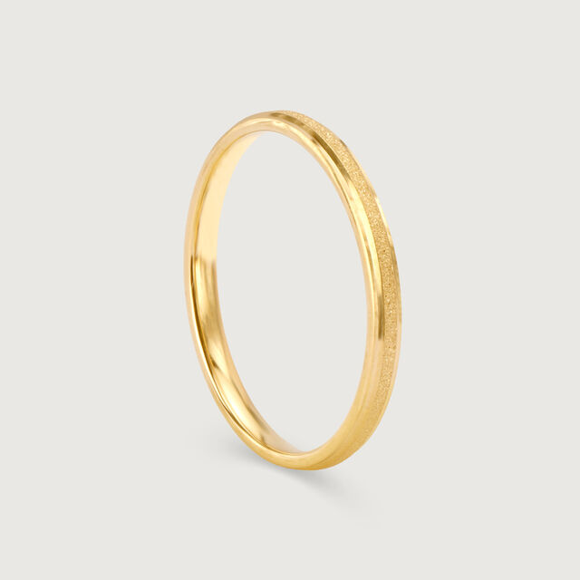 Milestone Marker Band 18KT Gold Couple Ring -Single Piece 5