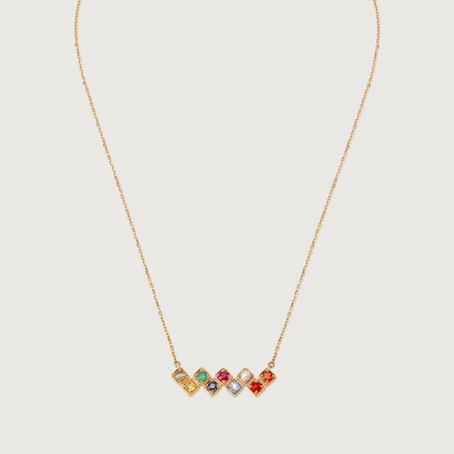 Gemstone Symphony 14KT The Navratna Pendant Chain 4