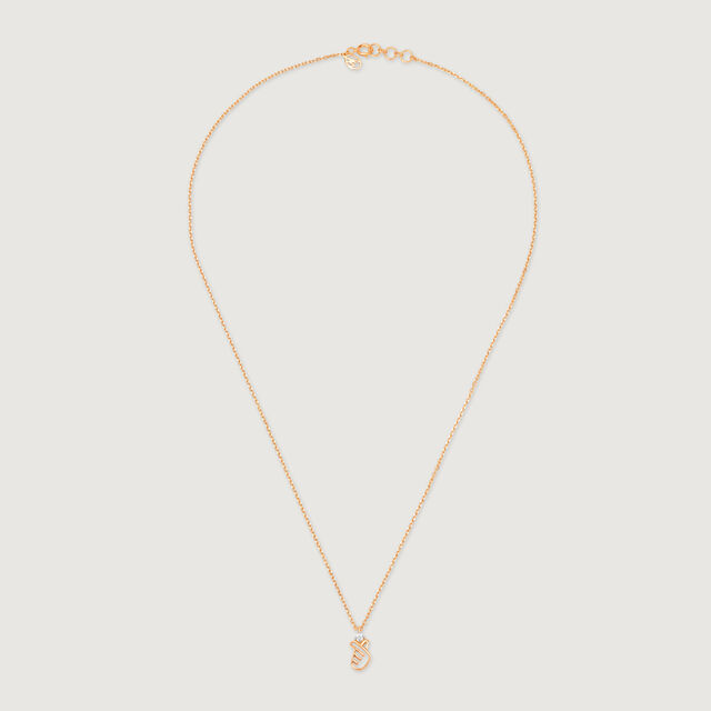Korean Heart 14KT Yellow Gold Pendant with Chain 4