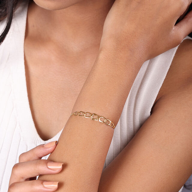 Square Symphony 14KT Yellow Gold Bracelet 2