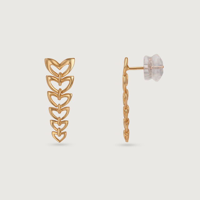 Cascade of Hearts 14KT Yellow Gold Drop Earrings 4