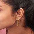 Ripples of Love  Yellow Gold Drop Earrings 2
