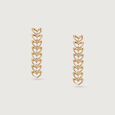 Ripples of Love  Yellow Gold Drop Earrings 4