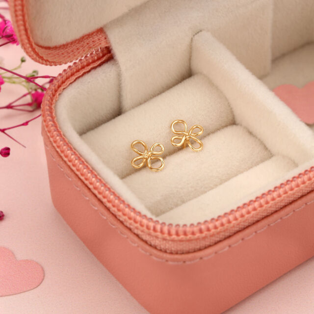 Eternal Blossom 14KT Yellow Gold Stud Earrings 