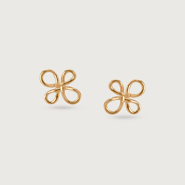 Eternal Blossom 14KT Yellow Gold Stud Earrings 3