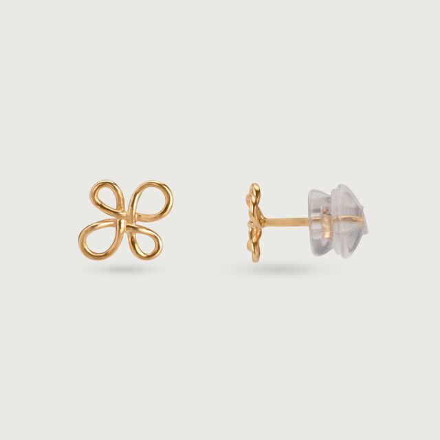 Eternal Blossom 14KT Yellow Gold Stud Earrings 4