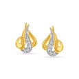 Artistic Pattern Diamond Stud Earrings,,hi-res 