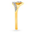 Romantic 18 Karat Yellow Gold And Diamond Heart Finger Ring 3