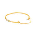 Floral Diamond Bangle With Coloured Stone,,hi-res 3