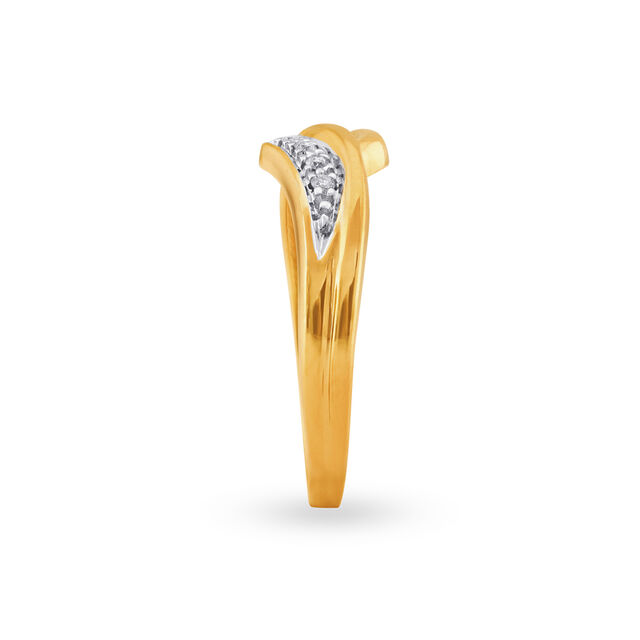 Delightful 18 Karat Yellow Gold And Diamond Floral Ring,,hi-res 3