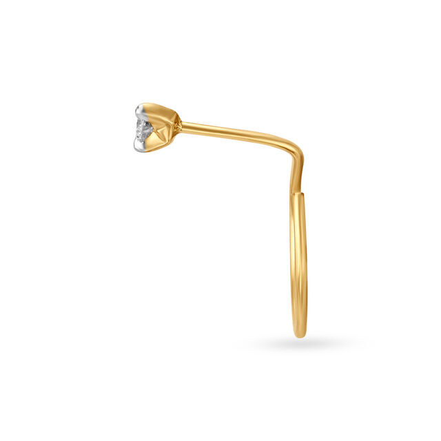 Classy Gold and Diamond Nose Pin