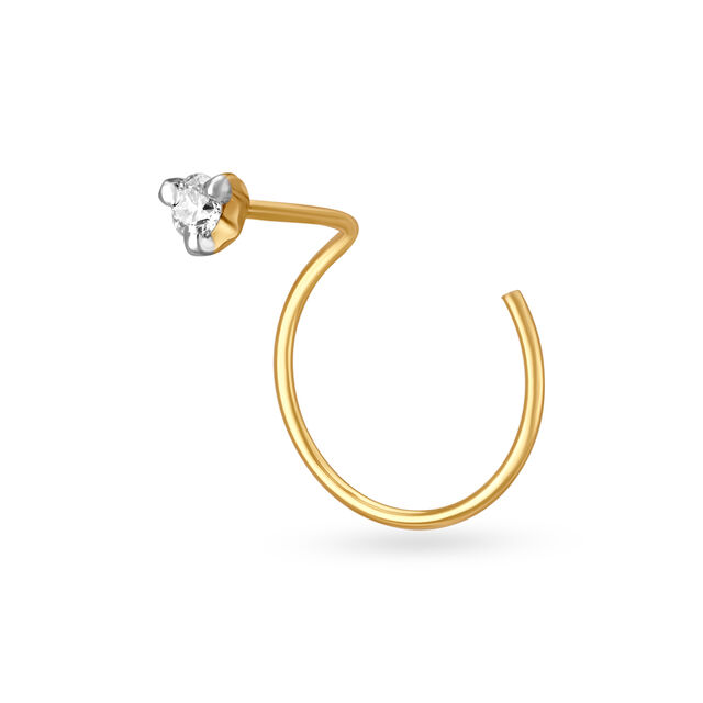 Classy Gold and Diamond Nose Pin
