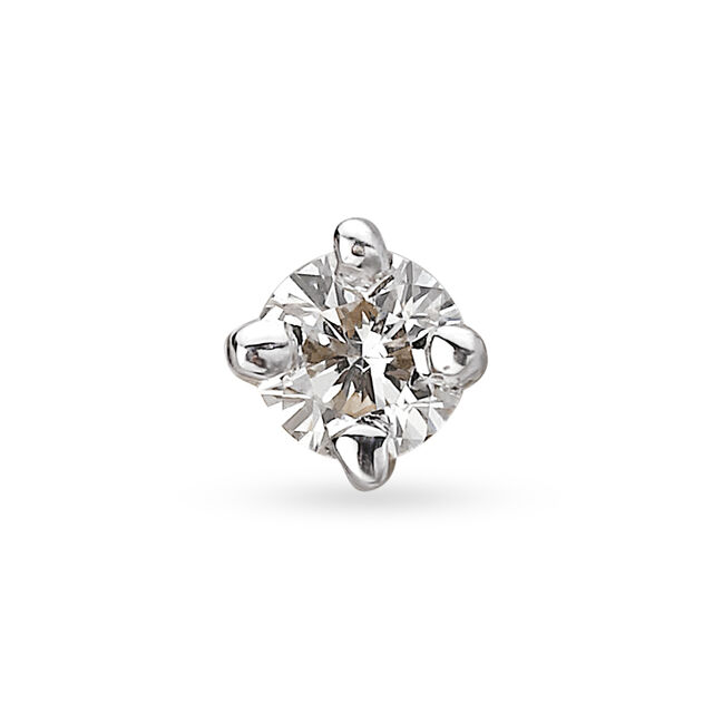 Spectacular Single Stone Diamond Nose Pin,,hi-res 
